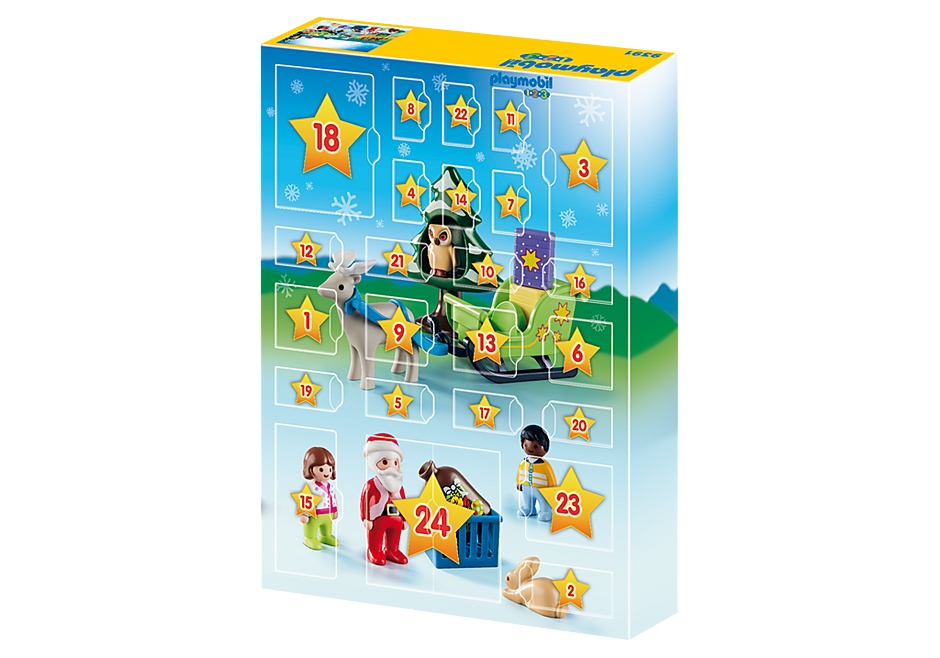 Адвент-календарь Playmobil 1.2.3 9391 Лесные праздники, 24 детали, от 18 месяцев — фото 3