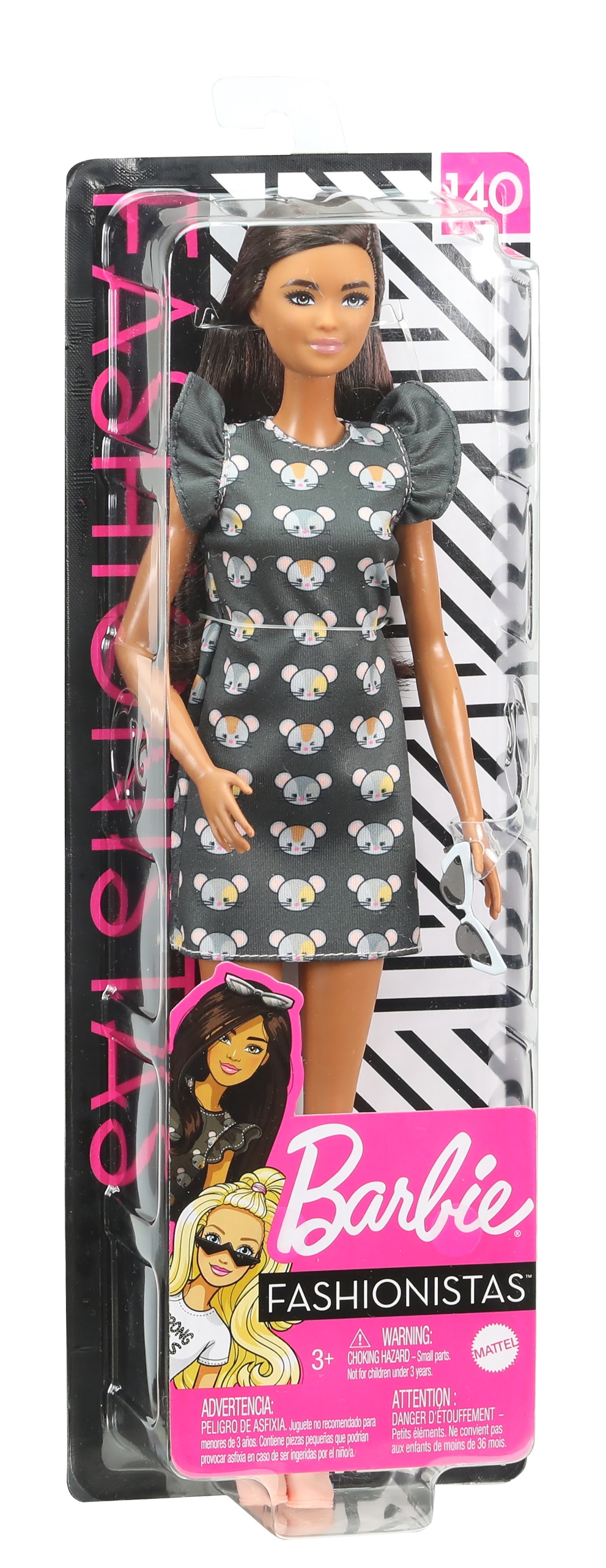 

Barbie Fashionistas Sukienka w myszki GHW54