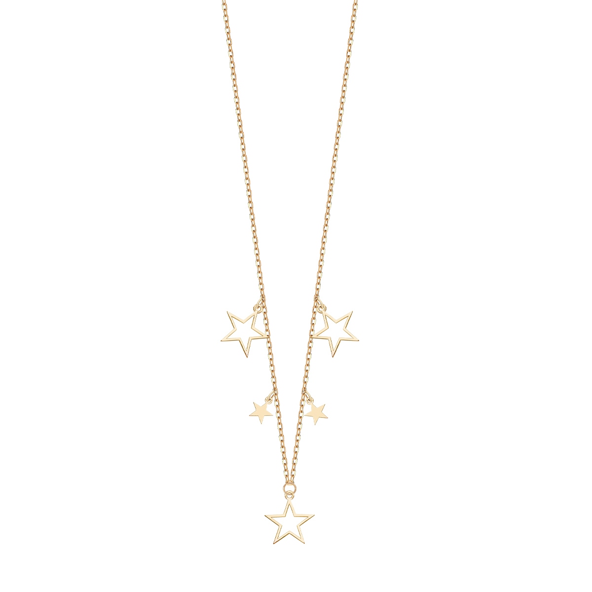 

Naszyjnik Yes srebrny gwiazdki pokryty złotem