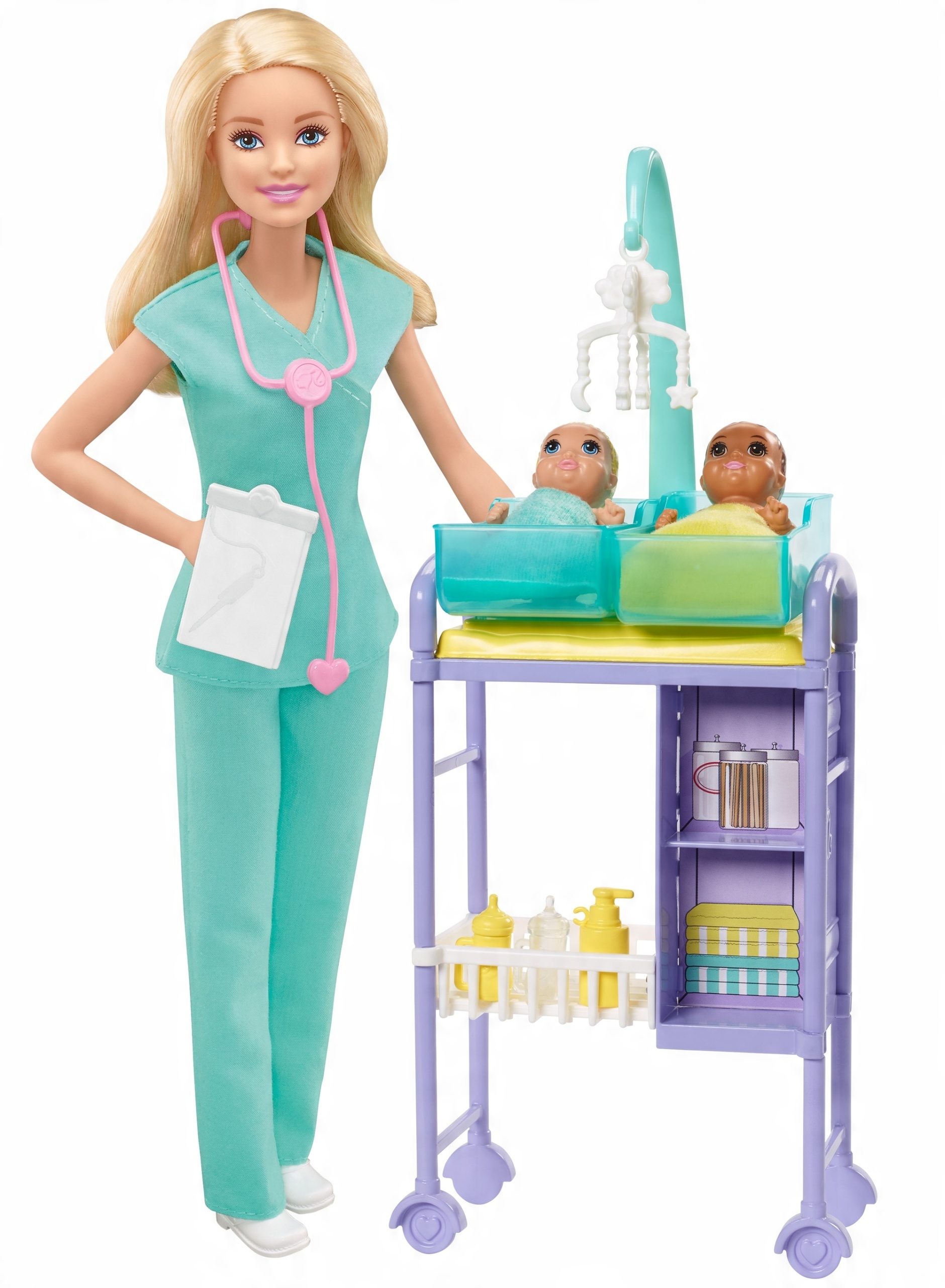 

Barbie Pediatra Zestaw Kariera Lalka blond GKH23