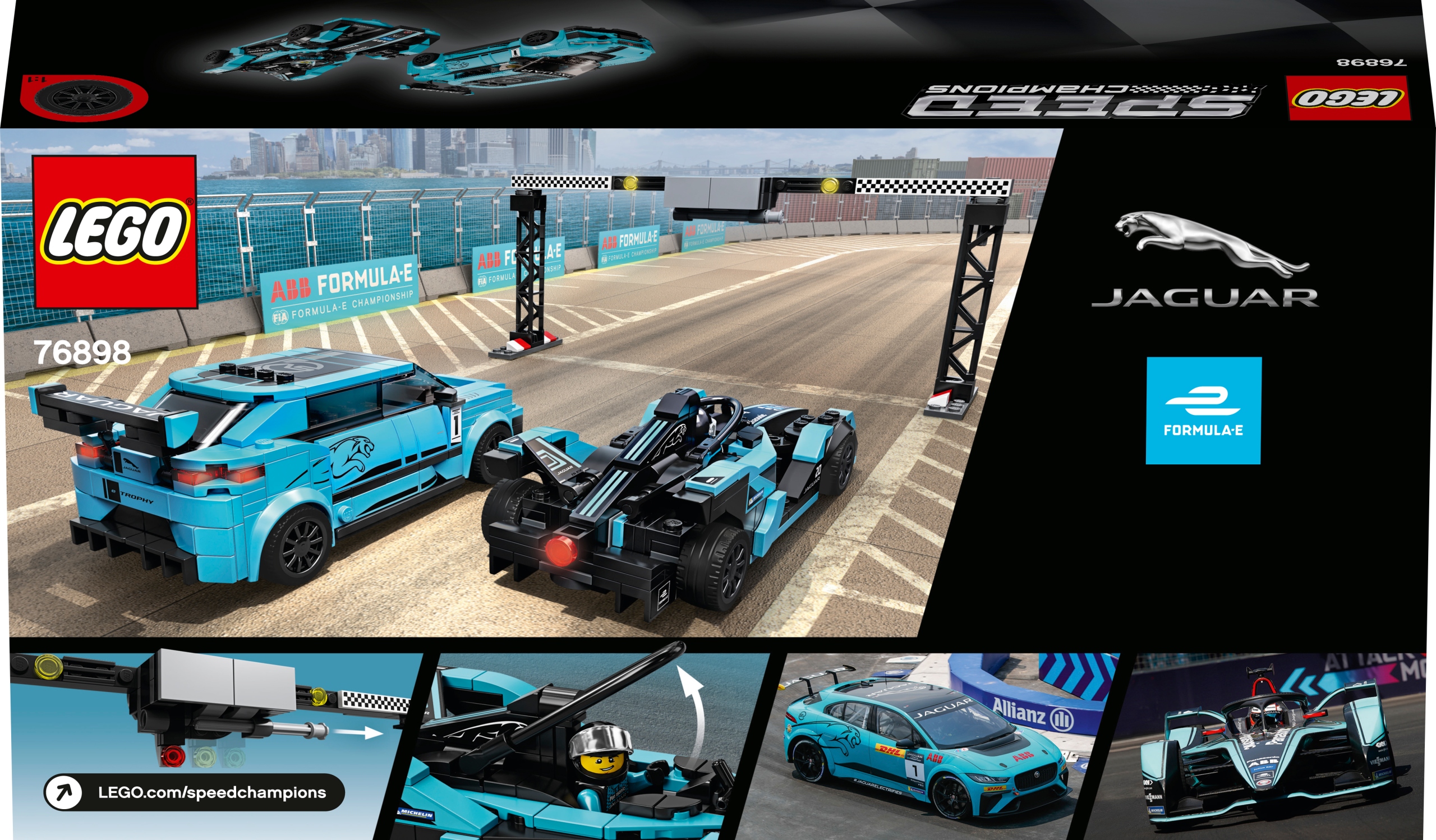 LEGO 76898 Formula Jaguar Racing GEN2 car i I-PACE Outlet Bohater Inny
