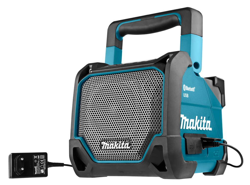 Stavební reproduktor akumulátorová baterie 18 Makita DMR202 Bluetooth Usb LCD