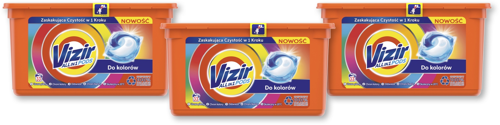 

Vizir kapsułki do prania Color 3x33 szt