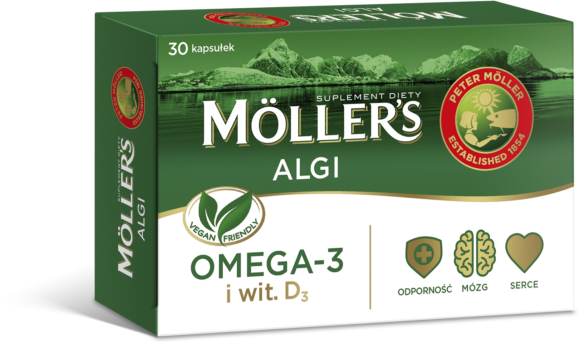 

Mollers Algi kapsułki Omega 3 D3 Vegan 30 szt