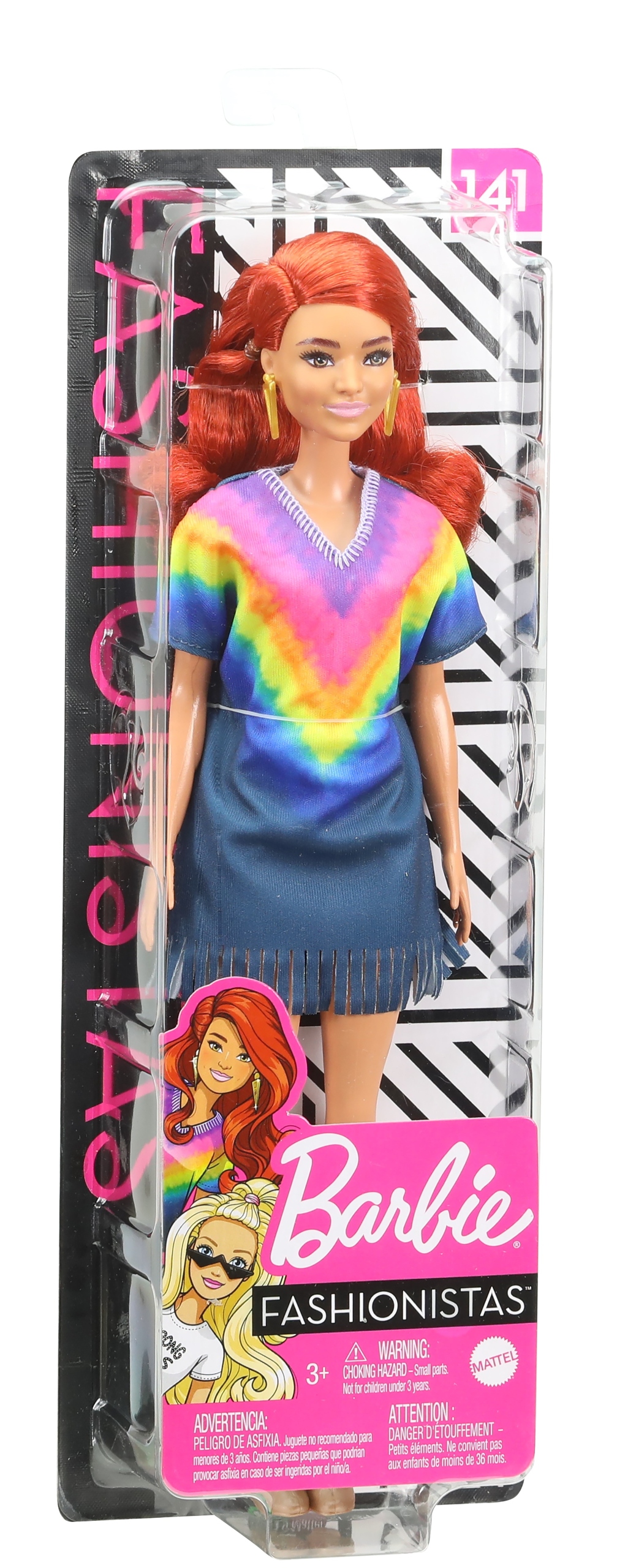 

Barbie Rude włosy w sukienkce boho GHW55