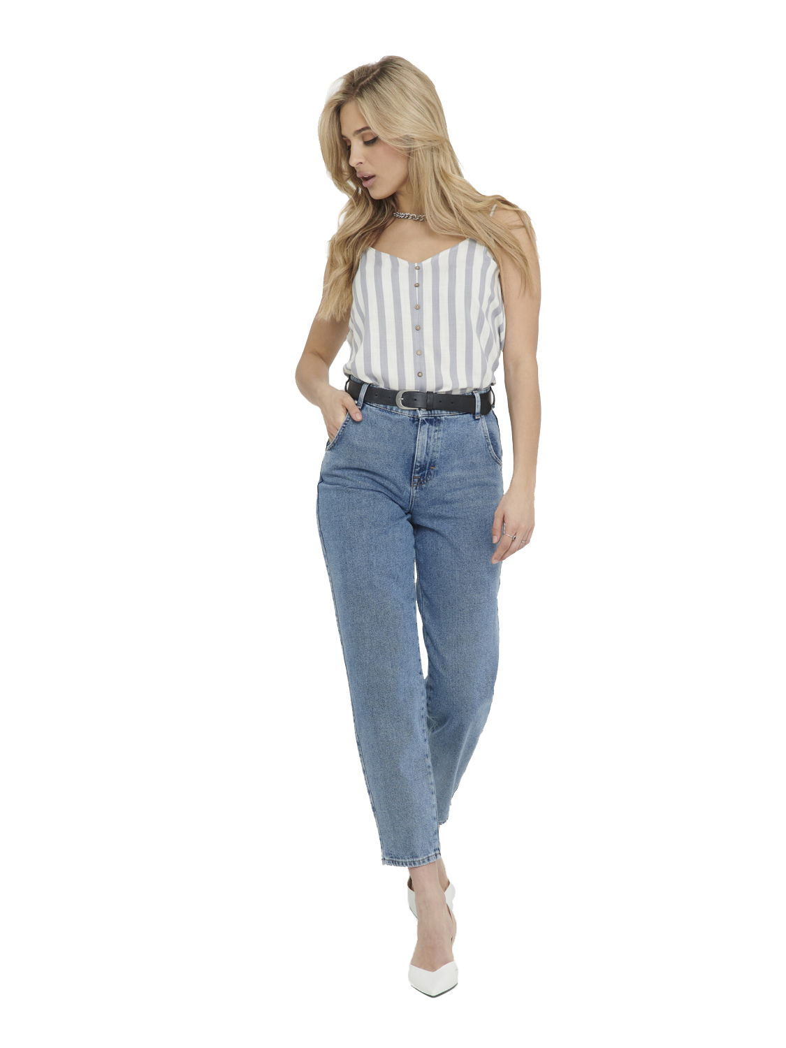 

Top damski Only Onlastrid Singlet Wvn biały r.36