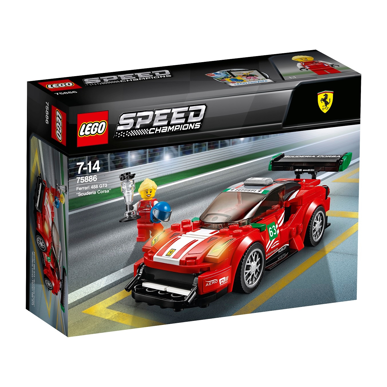 Lego Speed Champions 75886 Ferrari 488 GT3 Scuderia Corsa Nová Sada
