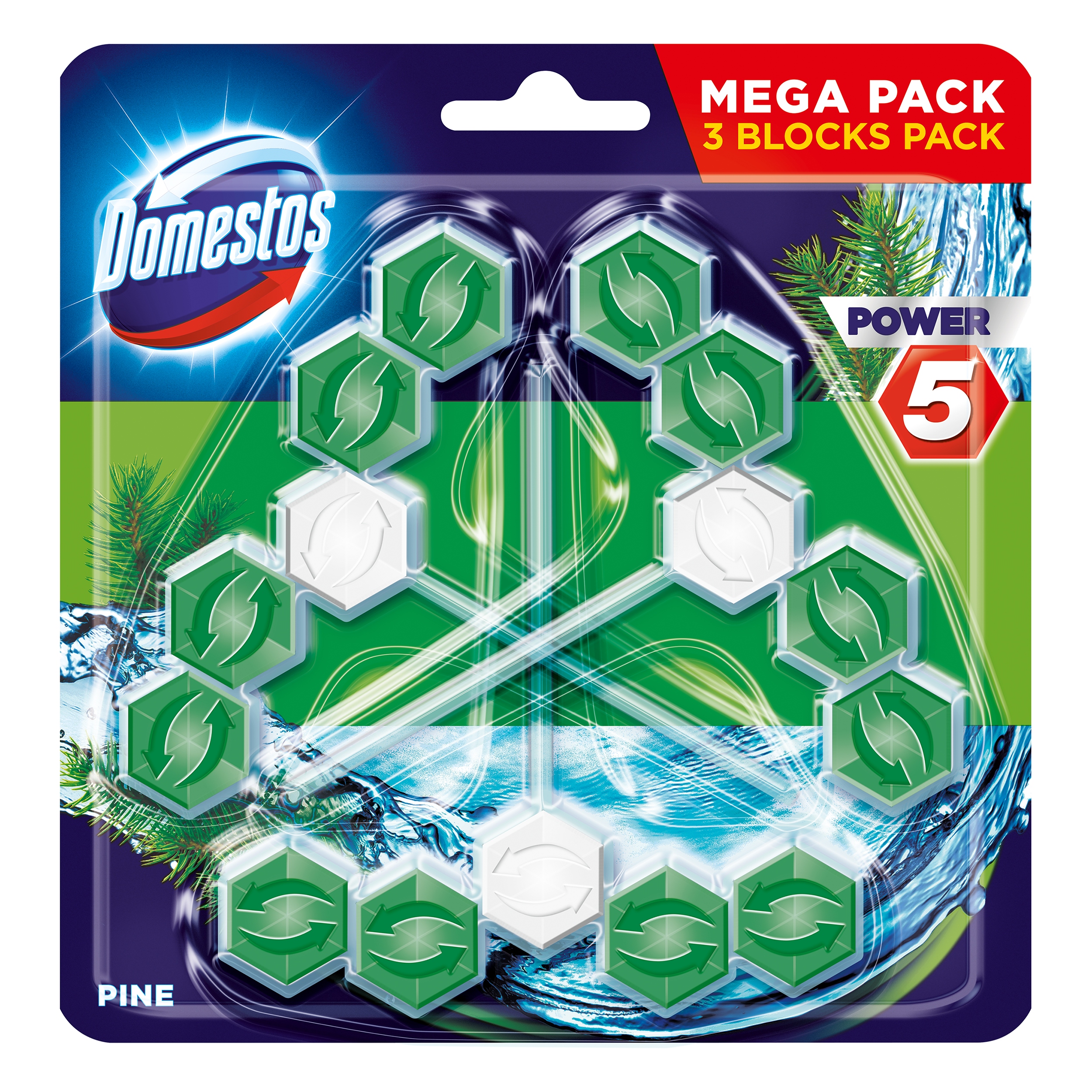 

Domestos Trio Power 5 Kostka Toaletowa 3x55g Pine