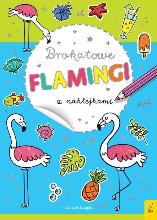 

Brokatowe flamingi z naklejkami