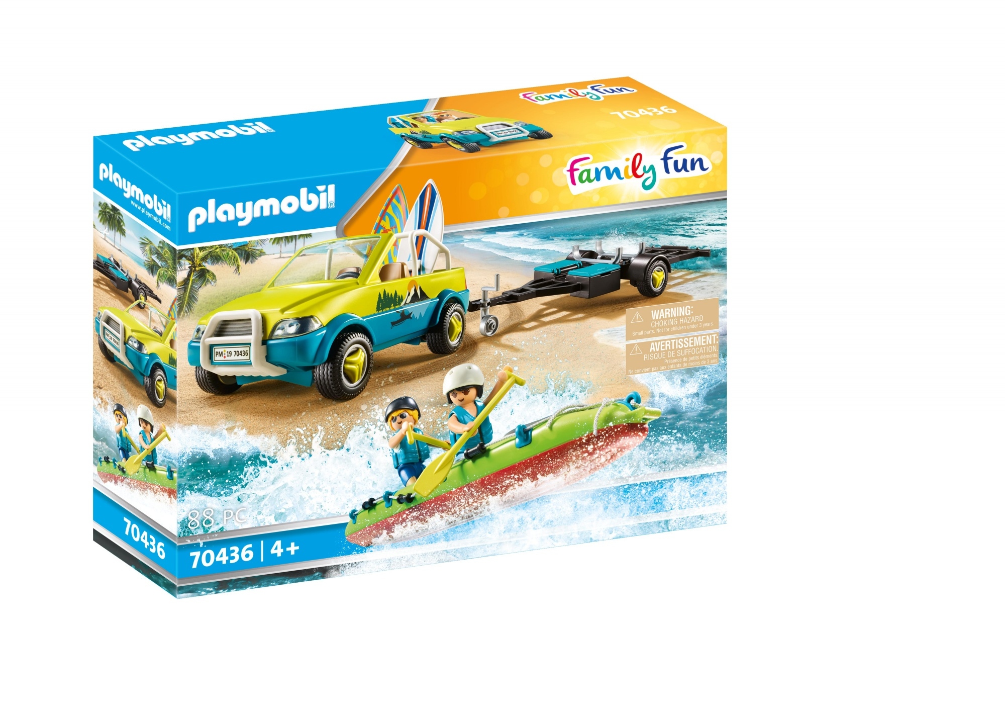 Playmobil Family Fun Auto z przyczepką na Kanu 70436