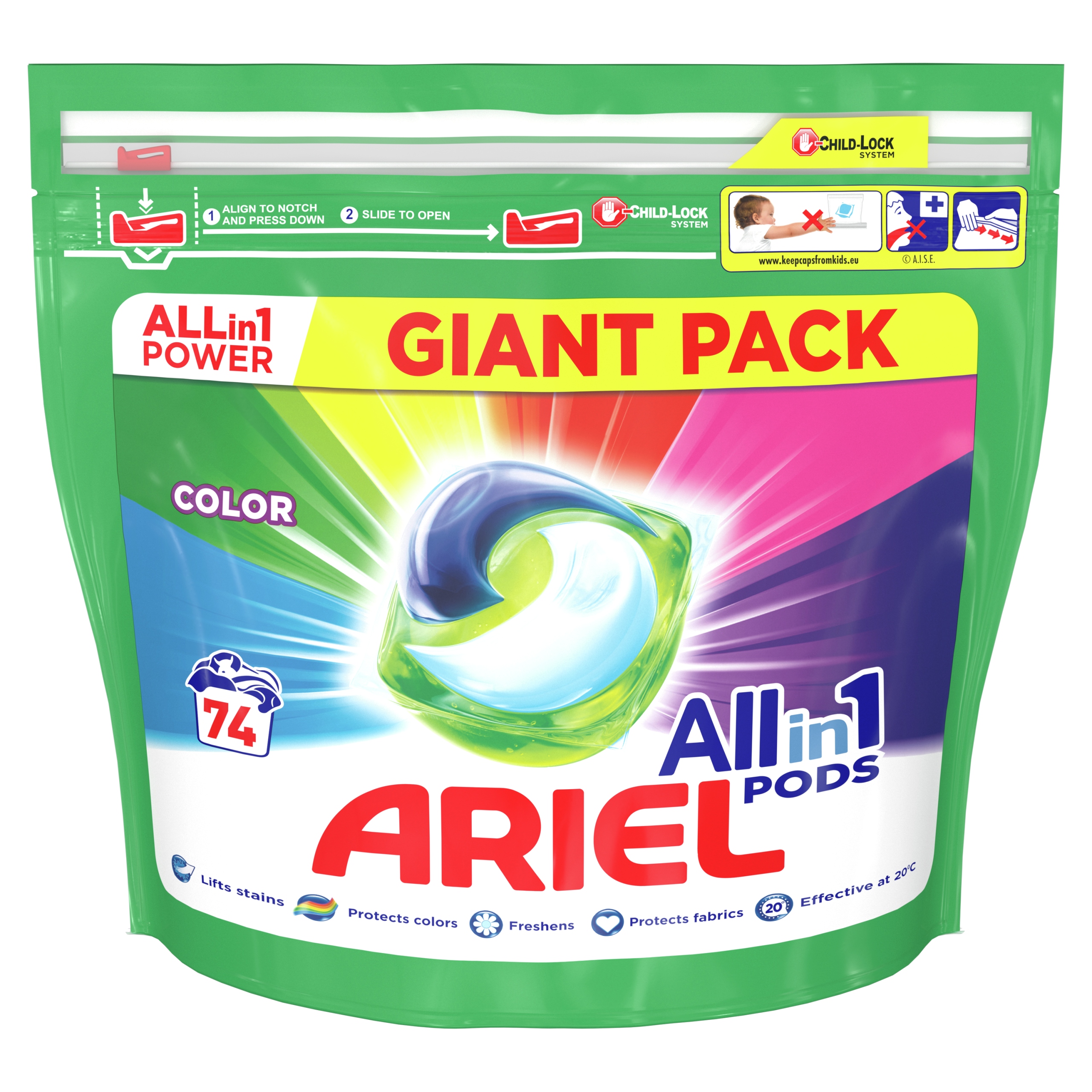 Promocja Ariel kapsułki do prania Color 74 szt wyprzedaż przecena