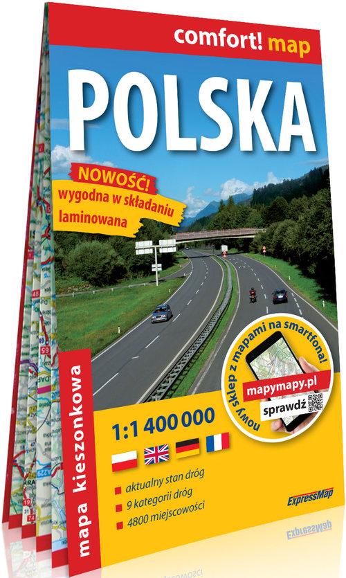 

Polska 1:1 400 000 kieszonkowa laminowana mapa