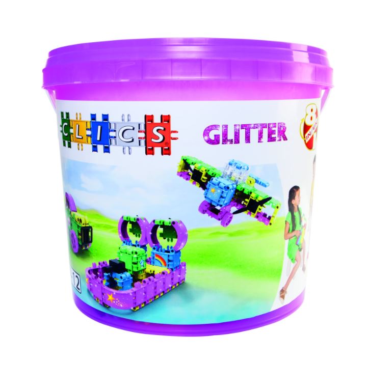 

Clicstoys Wiaderko 8 w 1 Glitter
