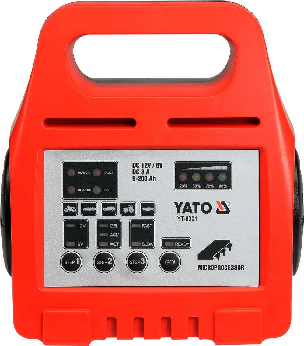 

Prostownik elektroniczny Yato YT-8301 6V/12V 8A