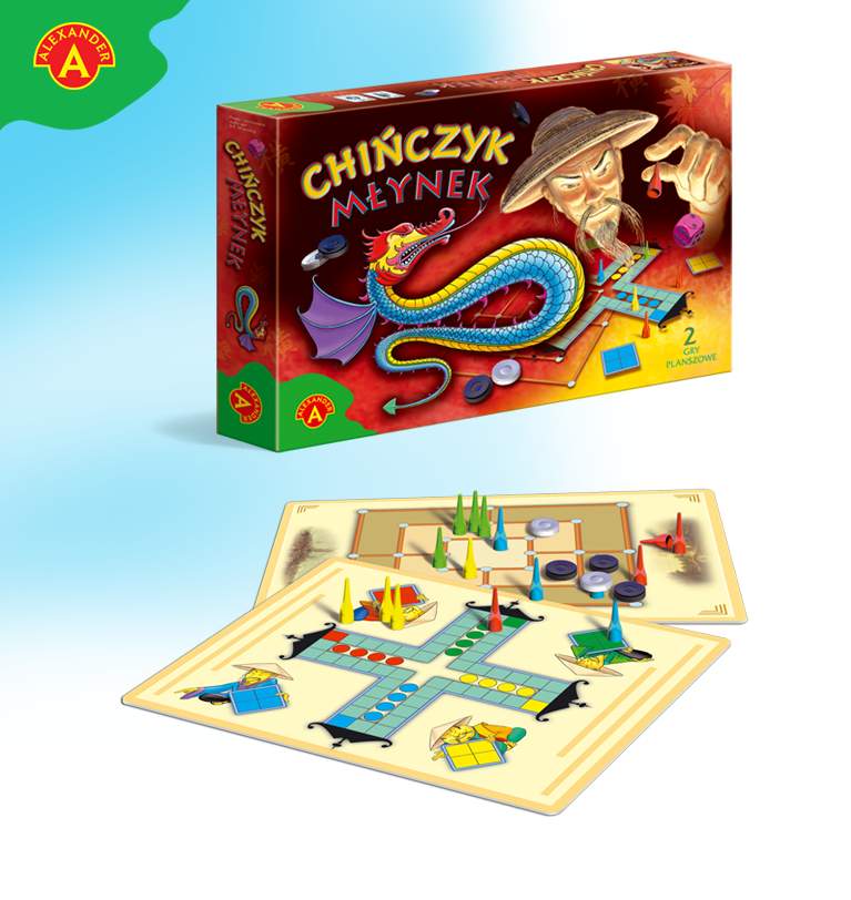 Gra planszowa Chińczyk + Młynek Alexander Wydawca Alexander