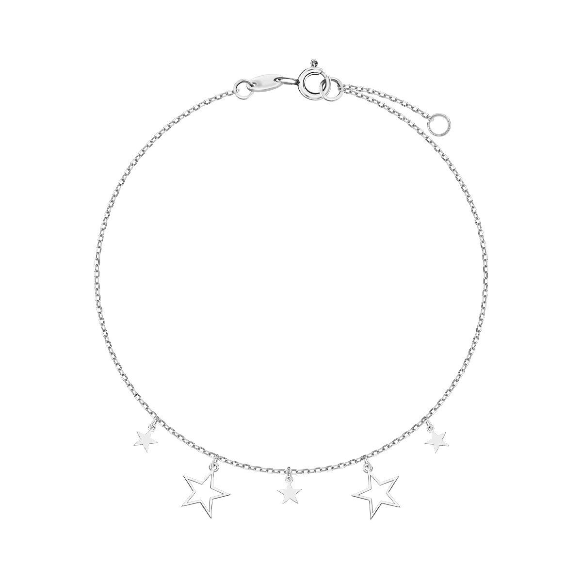 

Bransoletka Yes srebrna z gwiazdkami