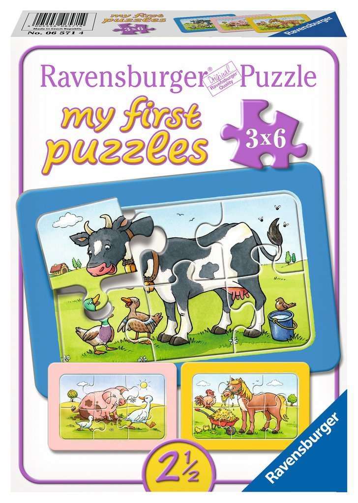 Moje pierwsze puzzle Zwierzaki 3x6 el. 065714