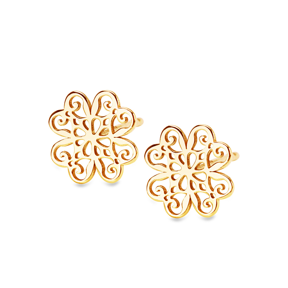 

Kolczyki Yes Hippie Srebro pozłacane Koniczynki