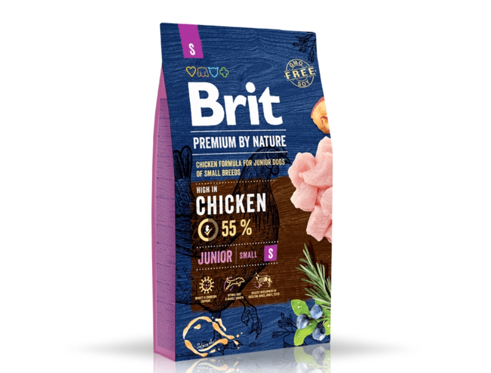 2 x Krmivo pro psy Brit by Nature Junior Kuře 3 kg
