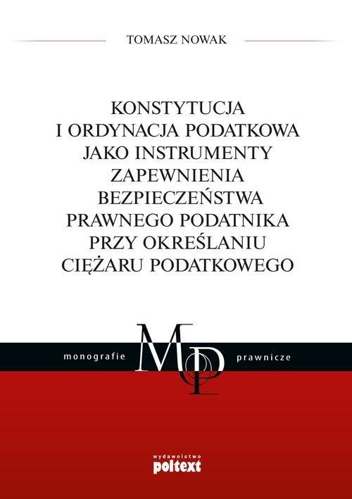 

Konstytucja i Ordynacja podatkowa...Tomasz Nowak
