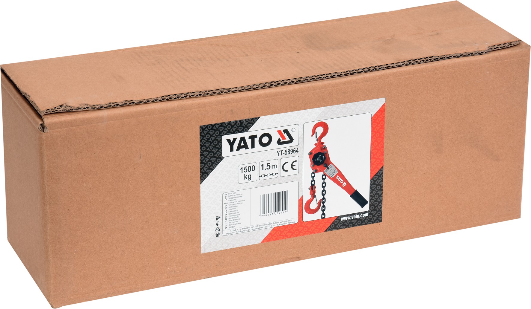 YATO 1,5 т 1,5 м цепная тяга рычага