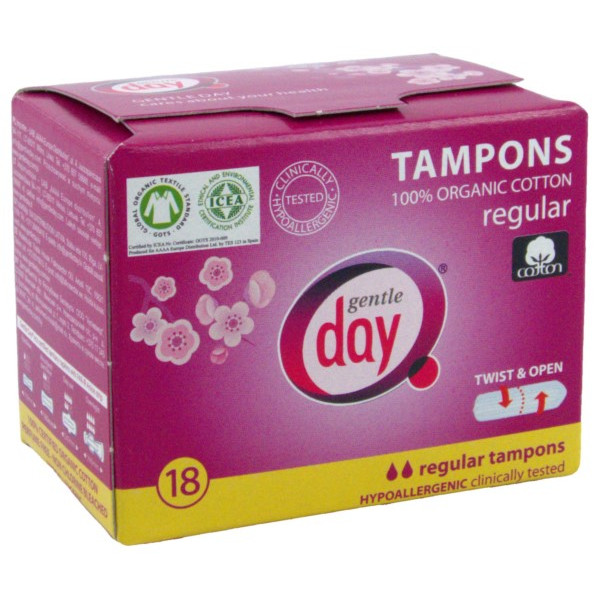 

Gentle Day Tampony 100% bawełny eco Regular 18 szt