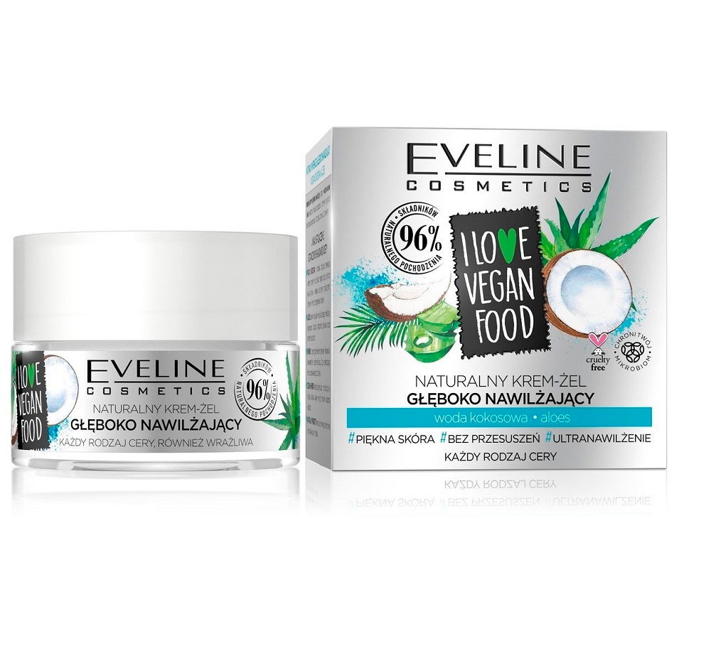 

Eveline I Love Vegan Food Woda Aloes krem-żel