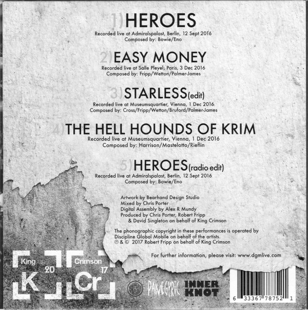 KING CRIMSON Heroes - Live In Europe 2016 (EP) CD Gatunek rock