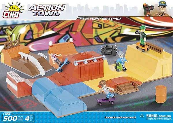 COBI 1881 Action Town Duży szalony skatepark 500 el