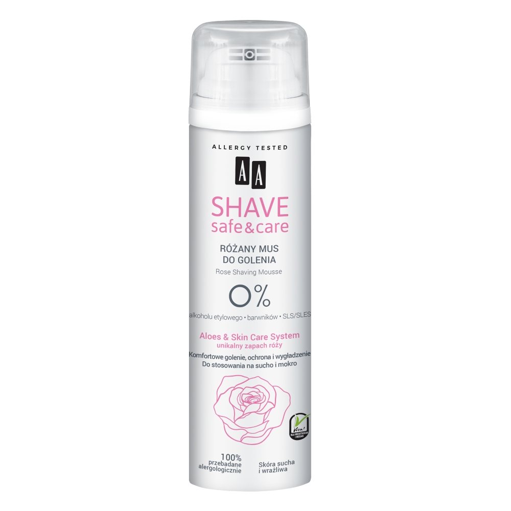 

Aa Shave Safe and Care Rose Shaving różany mus
