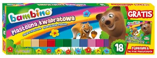 plastelina 18kol. kwadratowa BAMBINO — 2