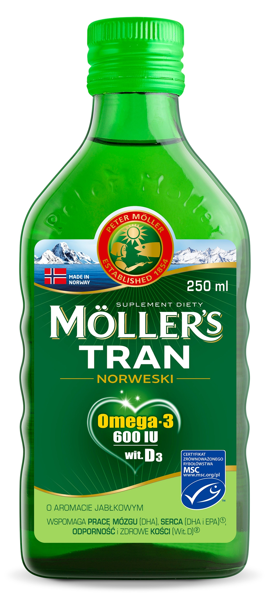 

Möller's Tran Norweski Jabłkowy 250 ml