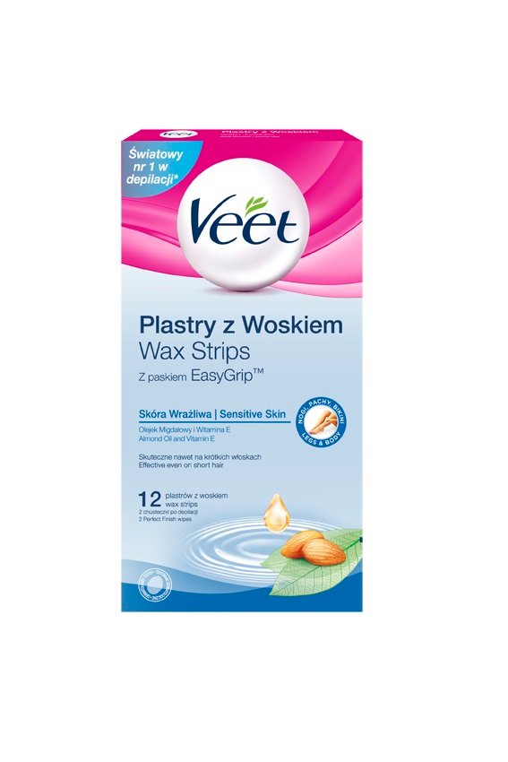 

12 plastrów do depilacji z woskiem Veet