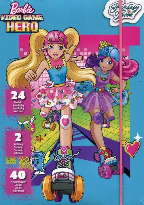 szkicownik,szablon,naklejki BARBIE W  ŚWIECIE GIER — 3