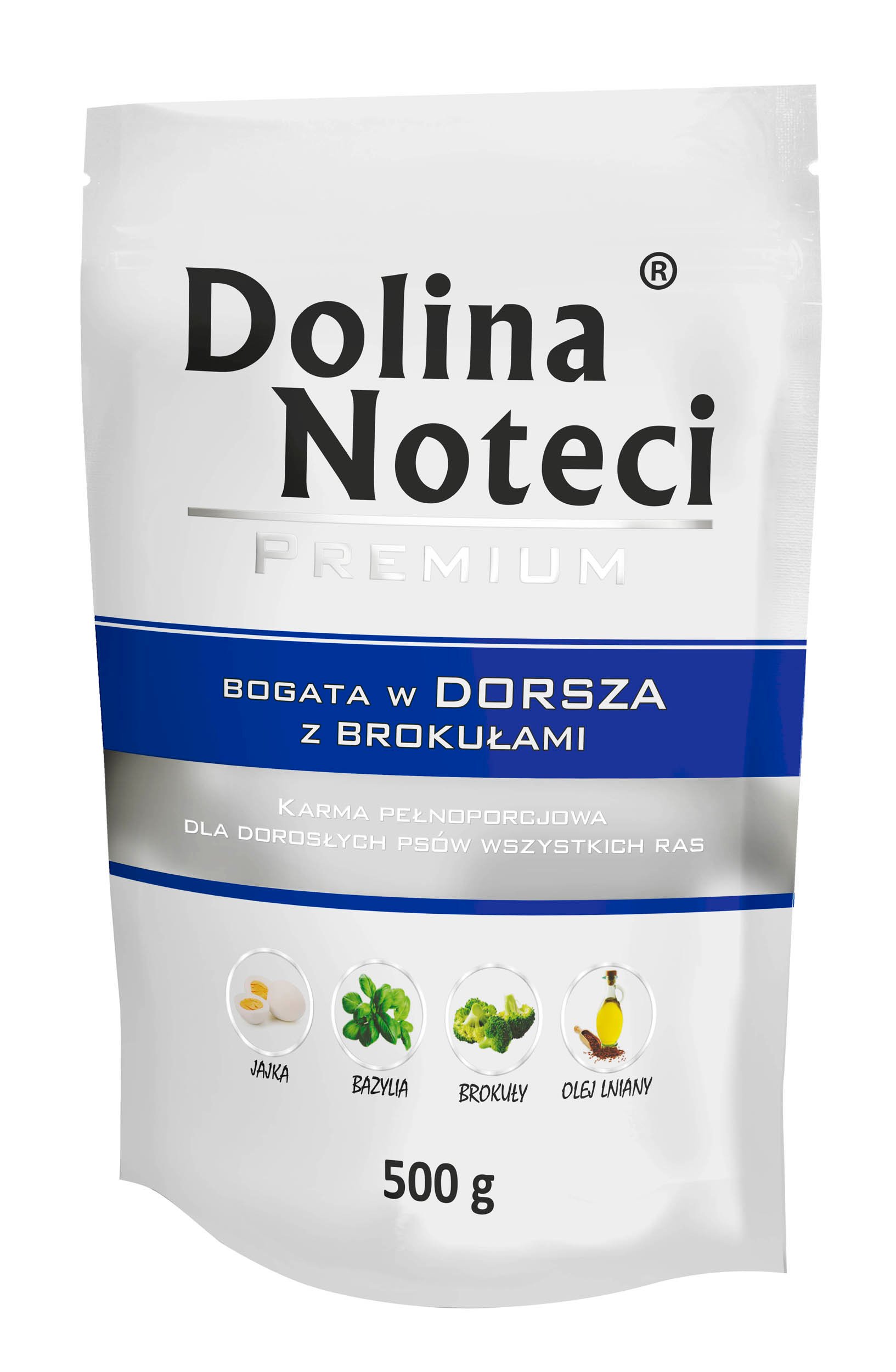Dolina Noteci Premium bohatá na tresku s brokolicí – vlhké krmivo pro psy...