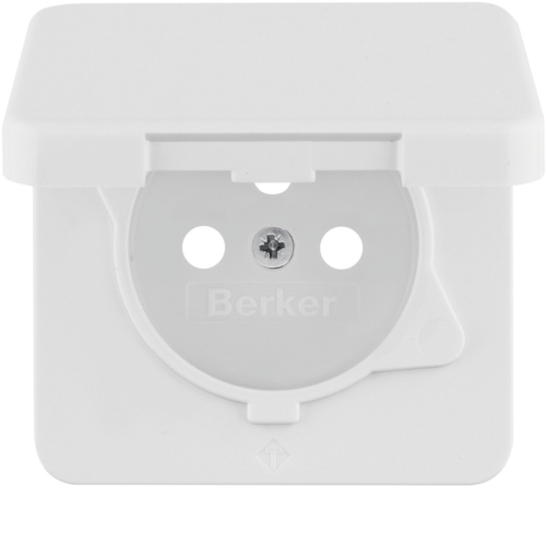 

Berker IP44 Płytka czołowa gniazda z/u z pokrywą b