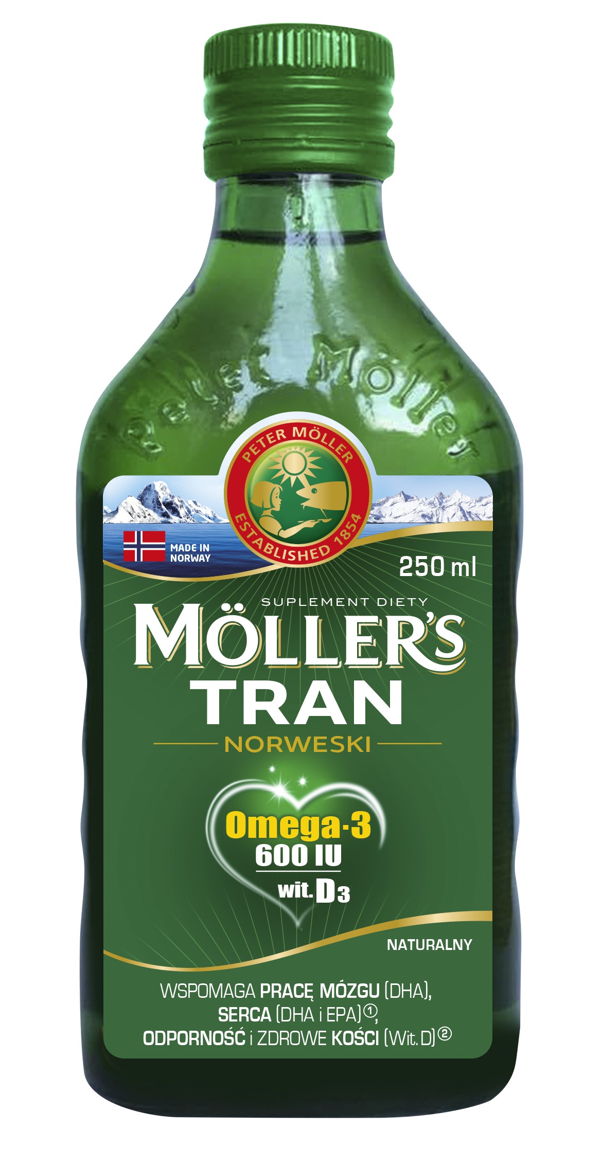 Promocja Mollers Tran Norweski Naturalny 250 ml wyprzedaż przecena