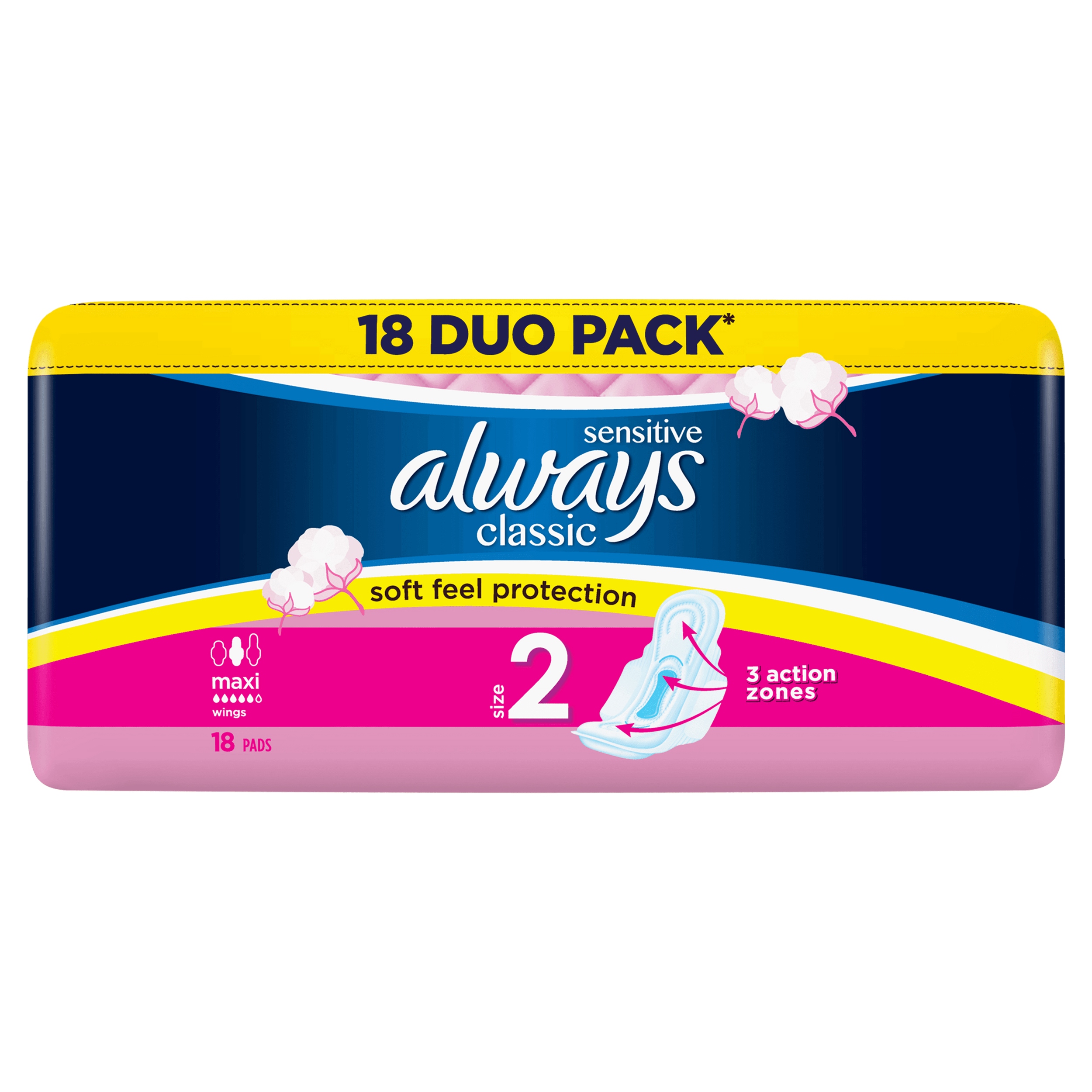 

Podpaski Always Thick Classic Sens Super Duo 18szt