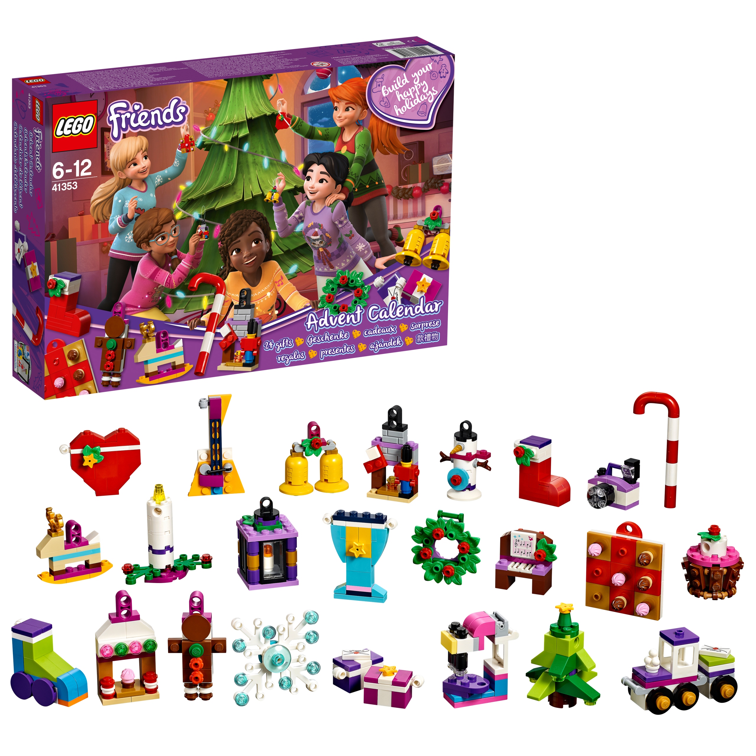 Адвент-календарь LEGO Friends 41353, 500 деталей, мини-кукла и 4 фигурки животных, от 6 лет — фото 4