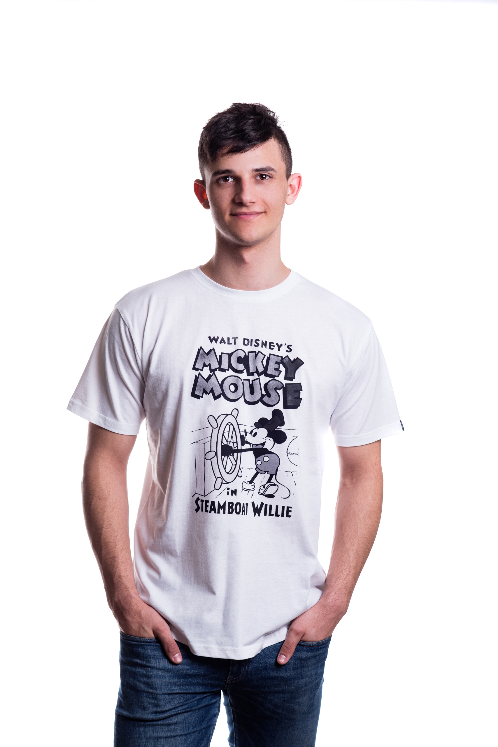 Koszulka Disney Mickey Steamboat Willie S-Zdjęcie-0
