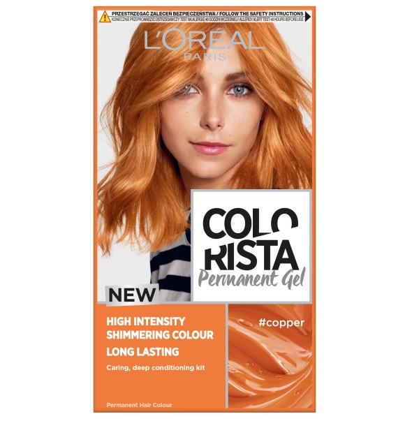 

L'Oréal Colorista Permanent Gel #copper farba
