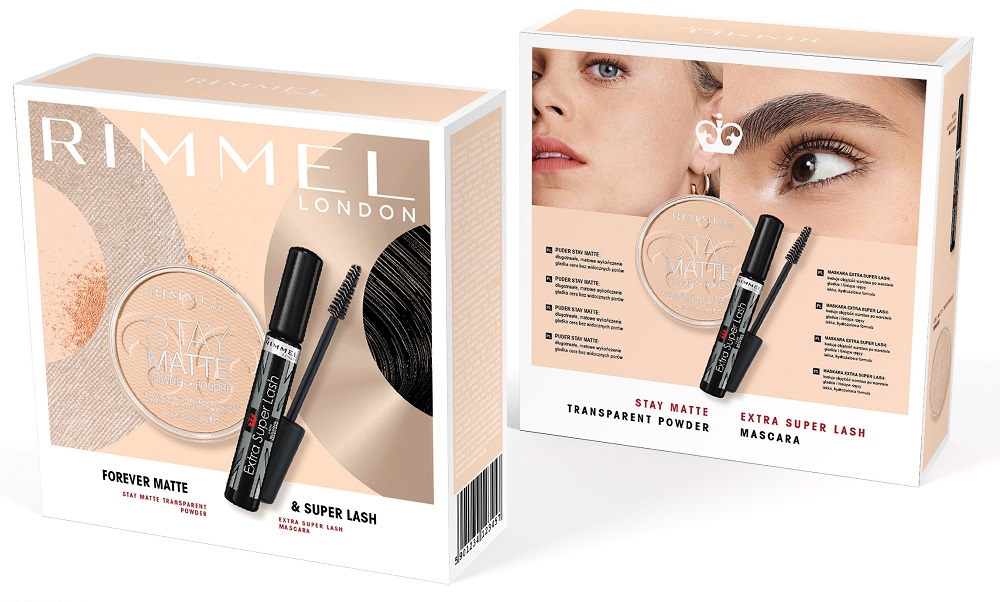 

Rimmel Forever Matte Super Lash zestaw puder +tusz