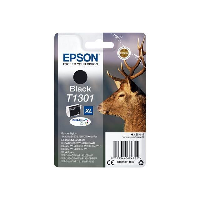 Inkoustová náplň Epson T1301, 25,4 ml černá