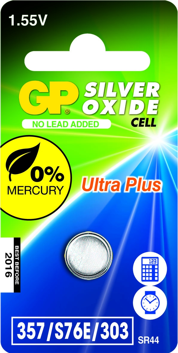 Gp Bateria guzikowa do zegarków 357F (SR44, SR1154) 1 sztuka Gp B3357F1
