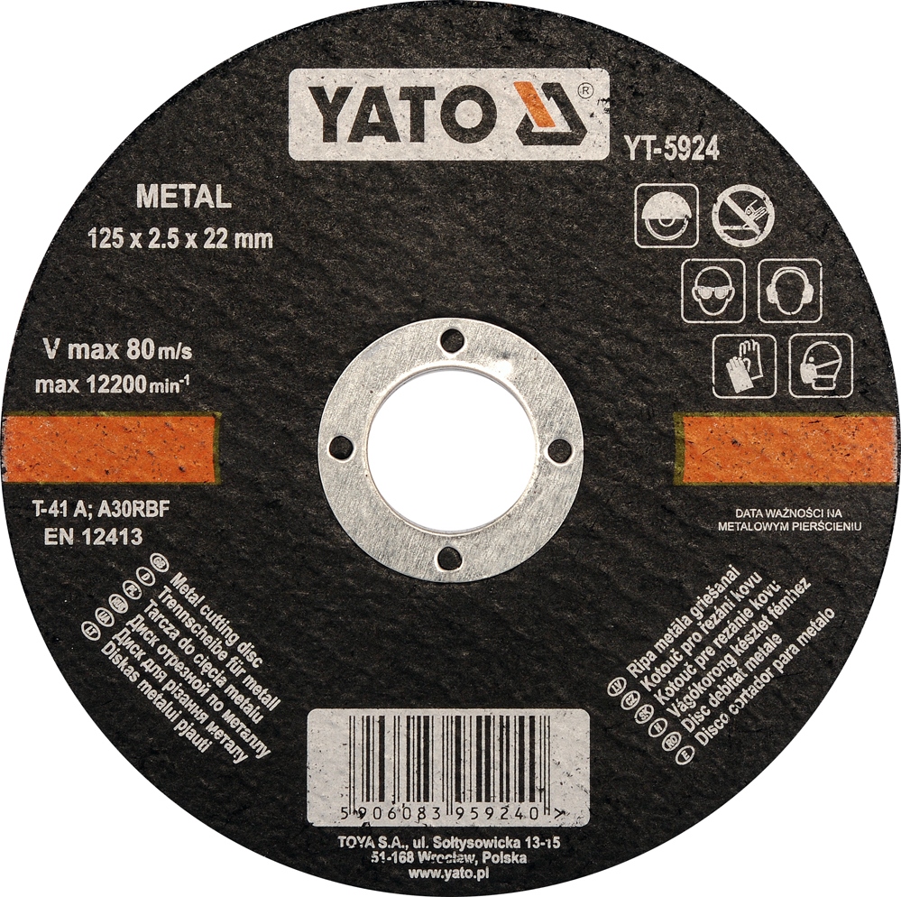

Yato Tarcza Do Ciecia Metalu 125X2,5X22 YT-5924