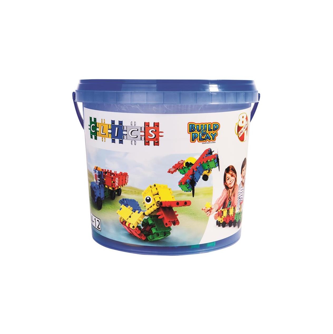 

Clicstoys konstrukcyjne klocki Wiaderko 8 w 1