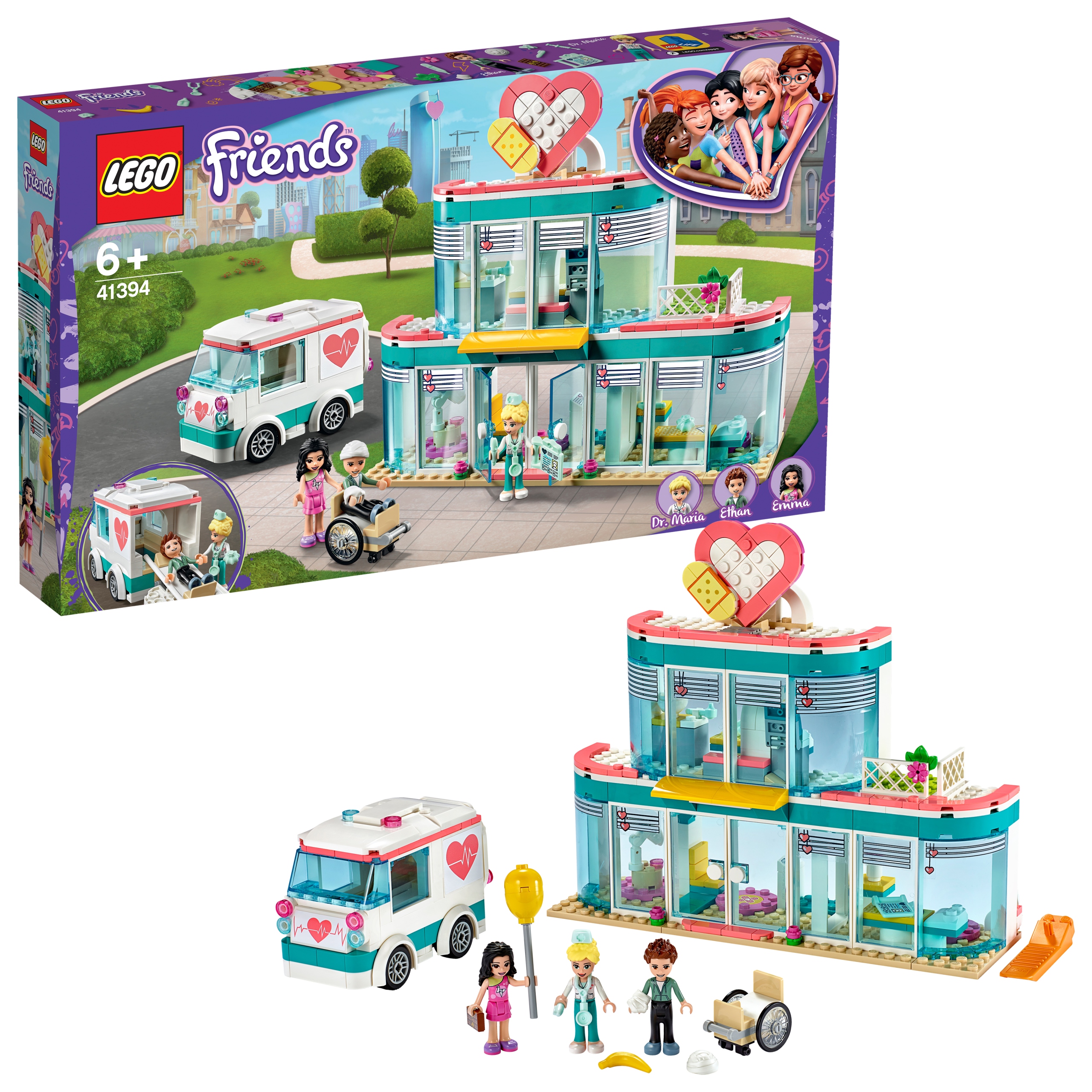 Lego Friends 41394 Szpital w Heartlake, karetka, nowy dla dziecka +6 lat