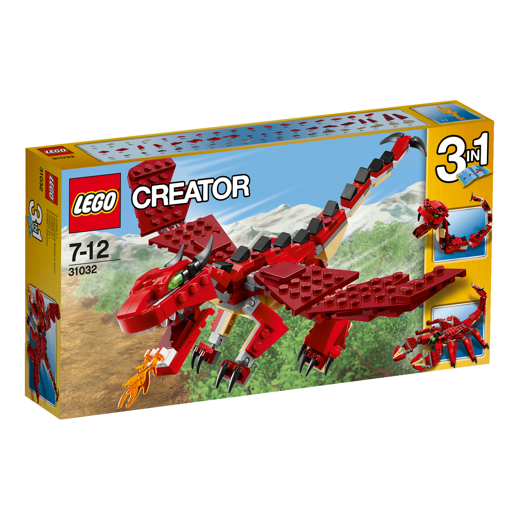 Lego 31032 Creator 3w1 Czerwone kreatury.