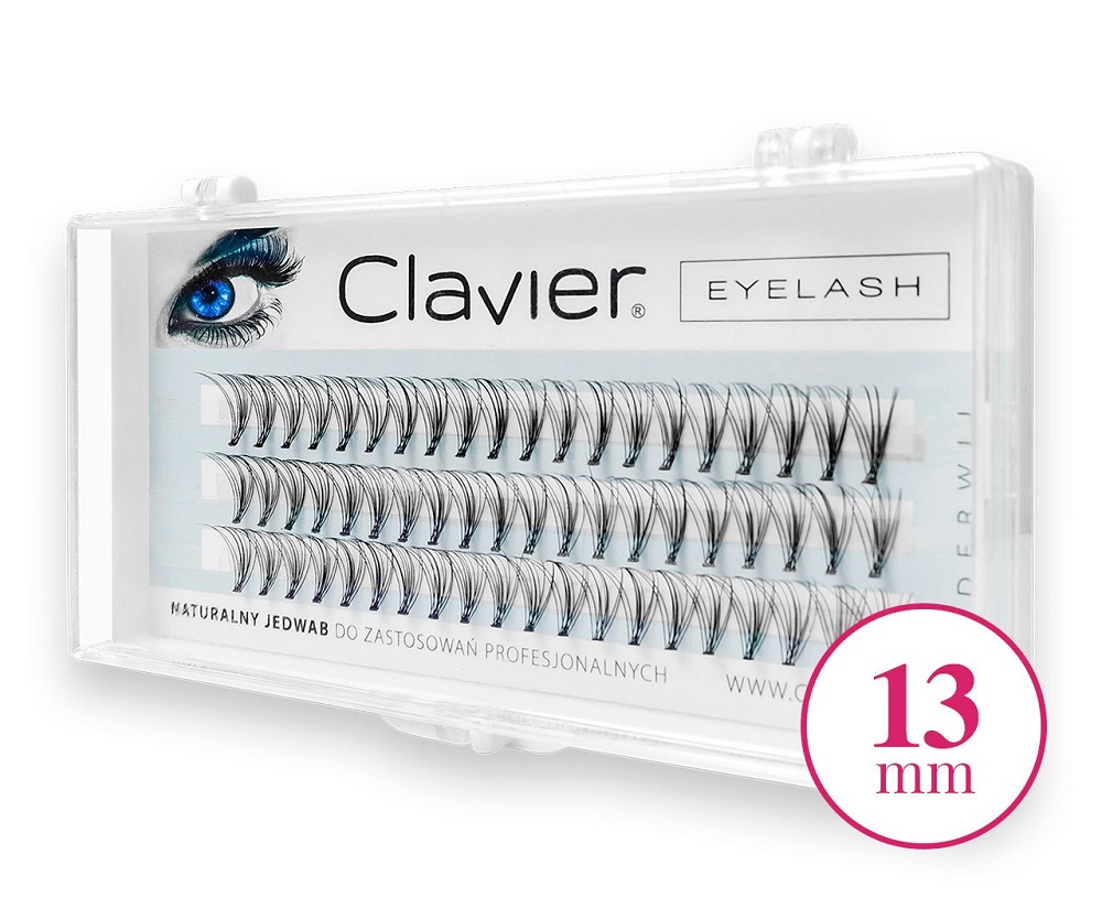 

Clavier Kępki Rzęsy 13mm Jedwabne Naturalne