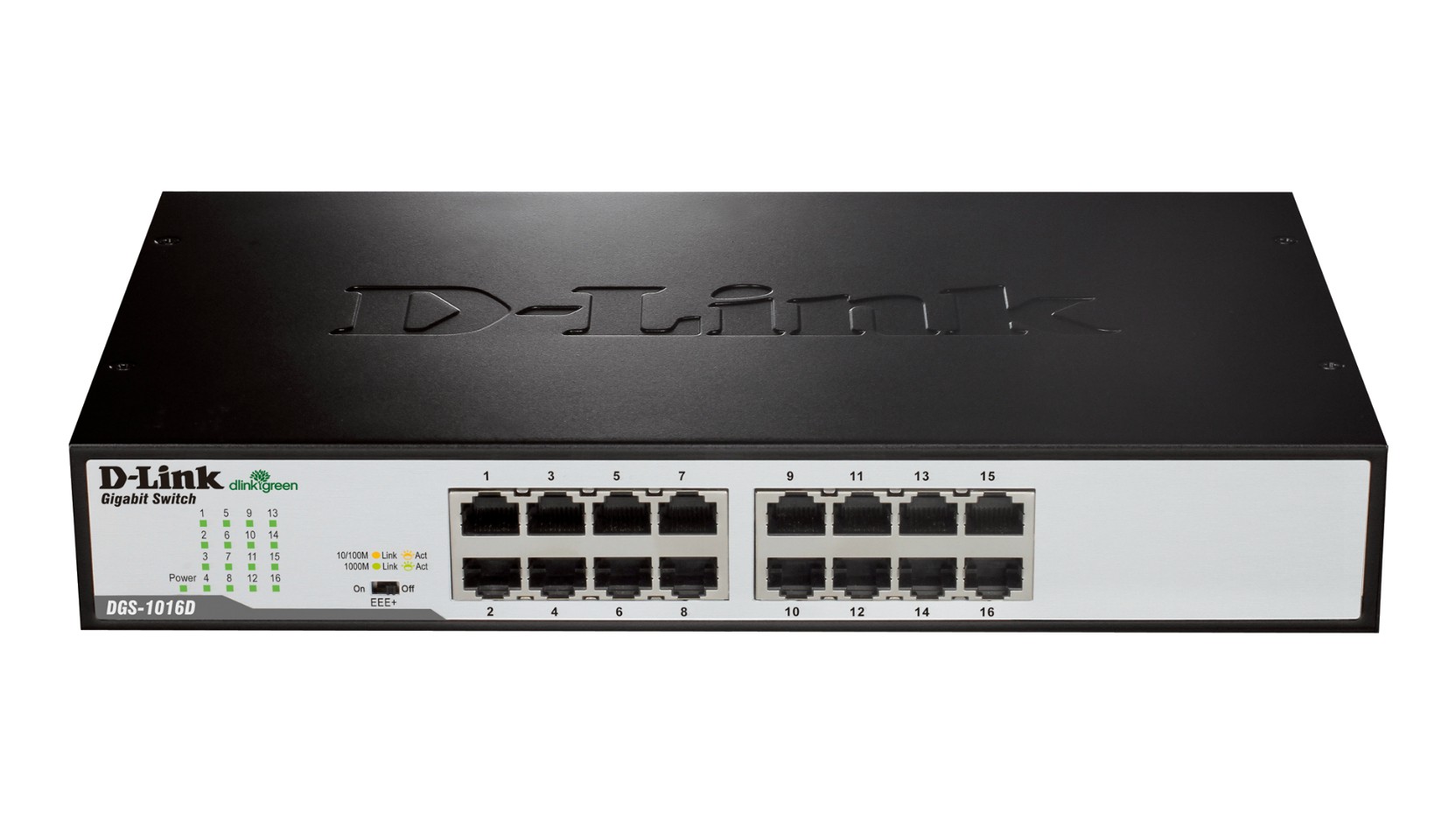 D-LINK Switch 16 x 1000/100/10Mbps, Niezarządzalny — 7